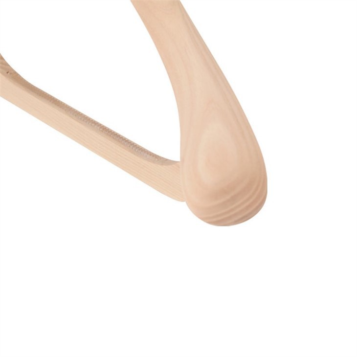 Solid Wooden Suit Hangers With Non Slip Pants Bar 360° Swivel Hook High-Grade Glossy Finish Wide Shoulder Hangers For Sweater Dress Pants Heavy Clothes